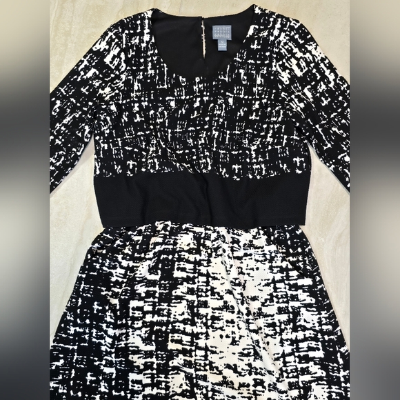Vintage Rabbit Rabbit Rabbit Black & White Dress - Picture 3 of 3